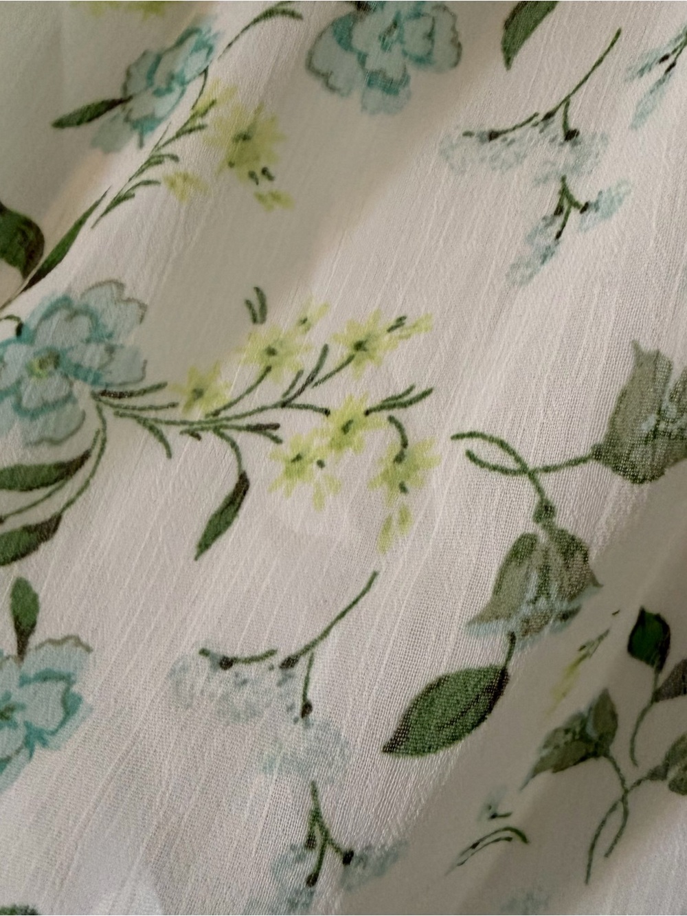 CeCe White Off-Shoulder Blouse with Mint Floral Print - Picture 3 of 6